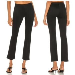Helmut Lang Womens Black Cropped Flared Pants Small